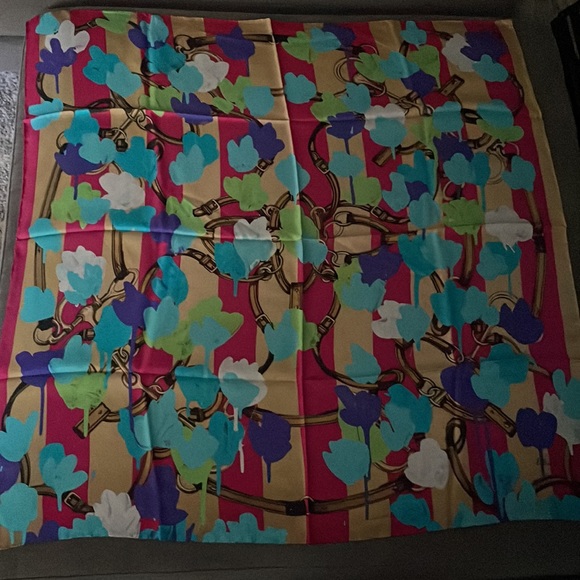 NWT Michael de Feo x Echo special edition silk scarf - Picture 2 of 2